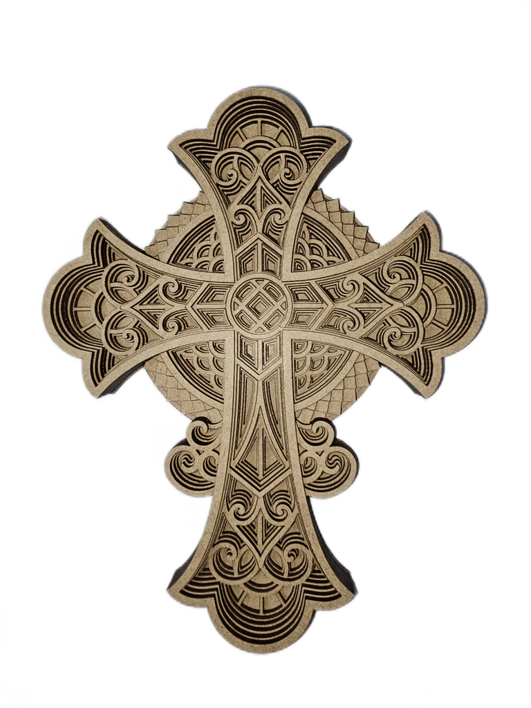 Multi-Layered MDF Cross with Rounded tips (7 Layers)