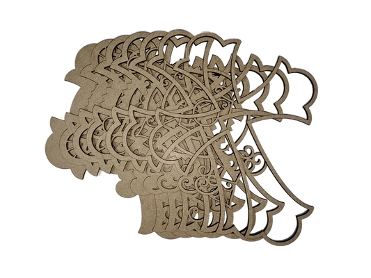 Multi-Layered MDF Cross with Rounded tips (7 Layers)