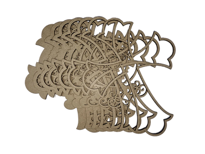 Multi-Layered MDF Cross with Rounded tips (7 Layers)