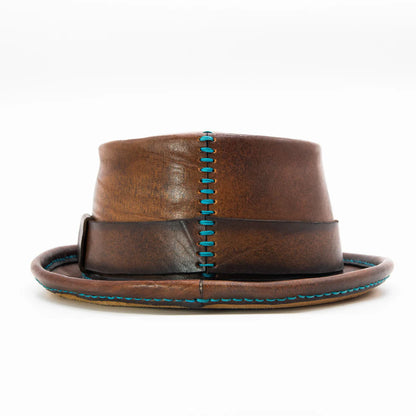 Handmade Leather Pork Pie Hat