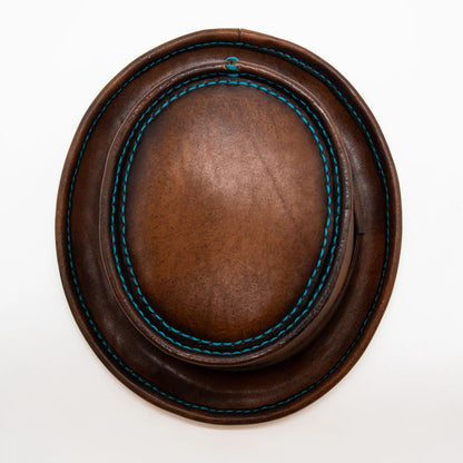 Handmade Leather Pork Pie Hat