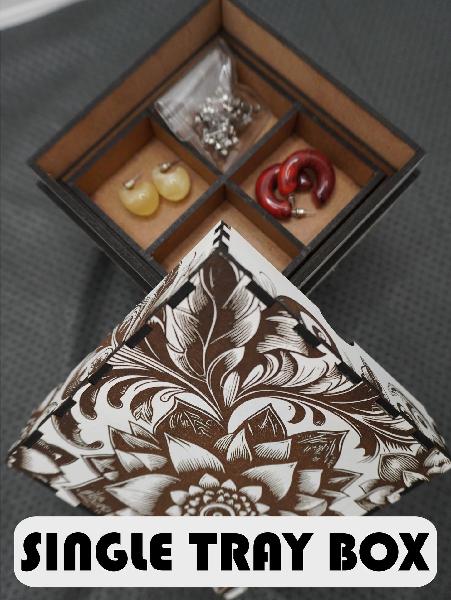 Sweet/Jewellery Box - Laser Engraved Floral Gift Box