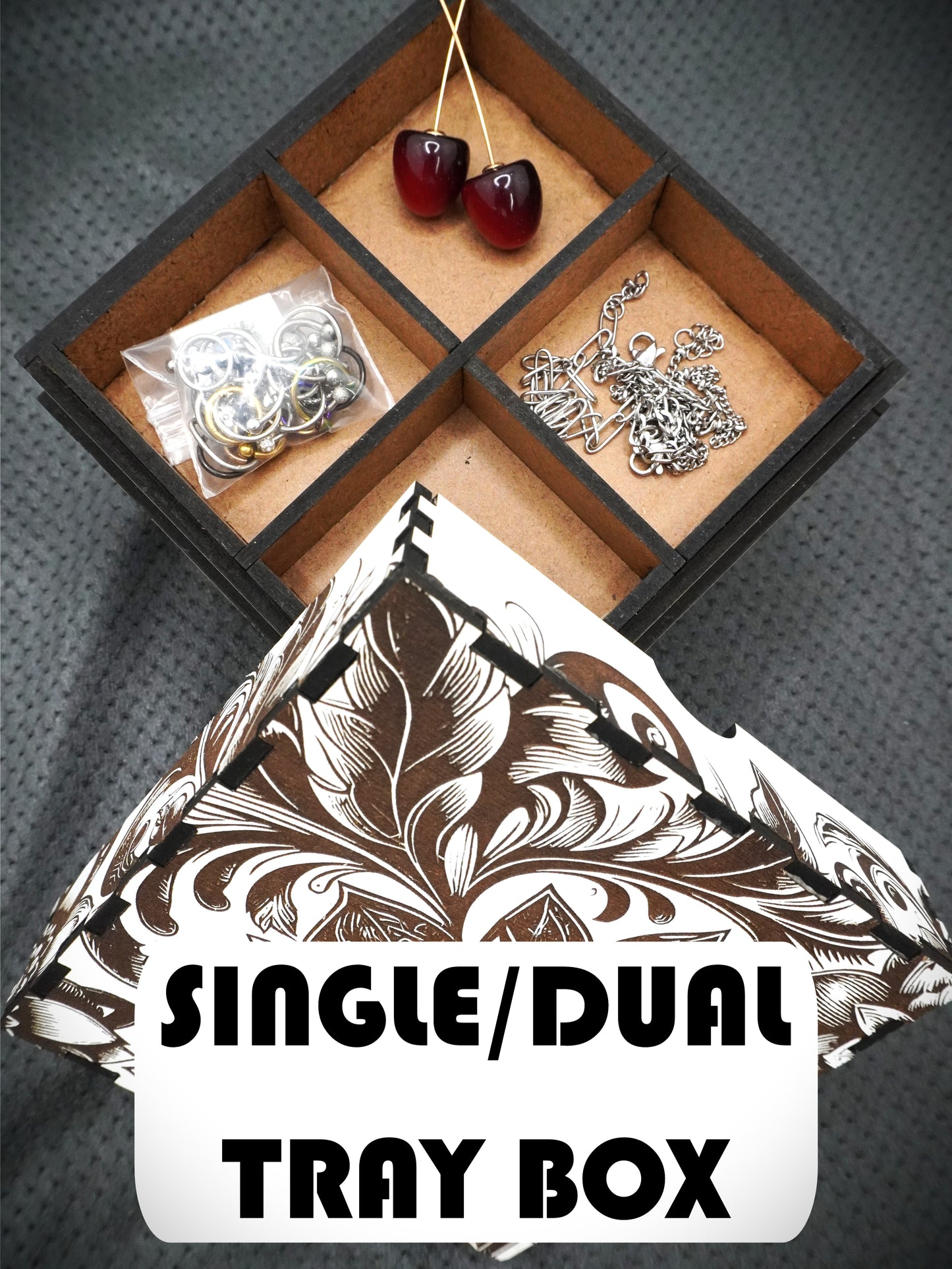 Sweet/Jewellery Box - Laser Engraved Floral Gift Box